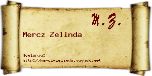 Mercz Zelinda névjegykártya